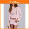 Jaded Londaw Lace Embroidered Short Jacket And Bodycon Skirt Set For Date Night