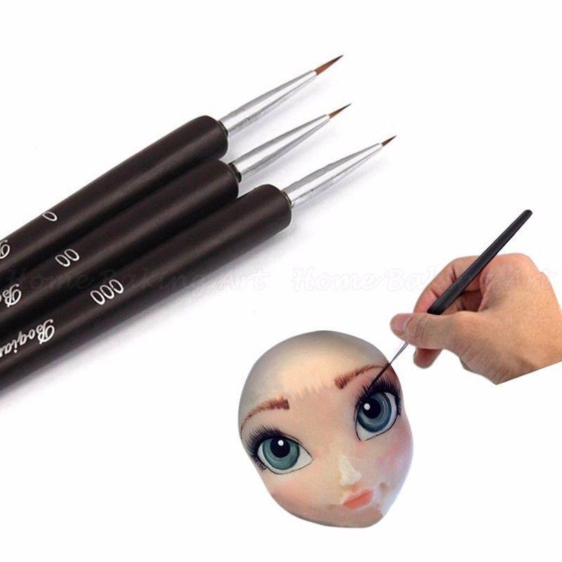 3pcs/set Dotting Painting Drawing UV Gel Liner Polish Brush Tool Nail Art Pen
