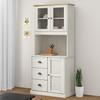 Vidaxl Sideboard Vigo, Weiß, 78X40X175 Cm, Massives Kiefernholz