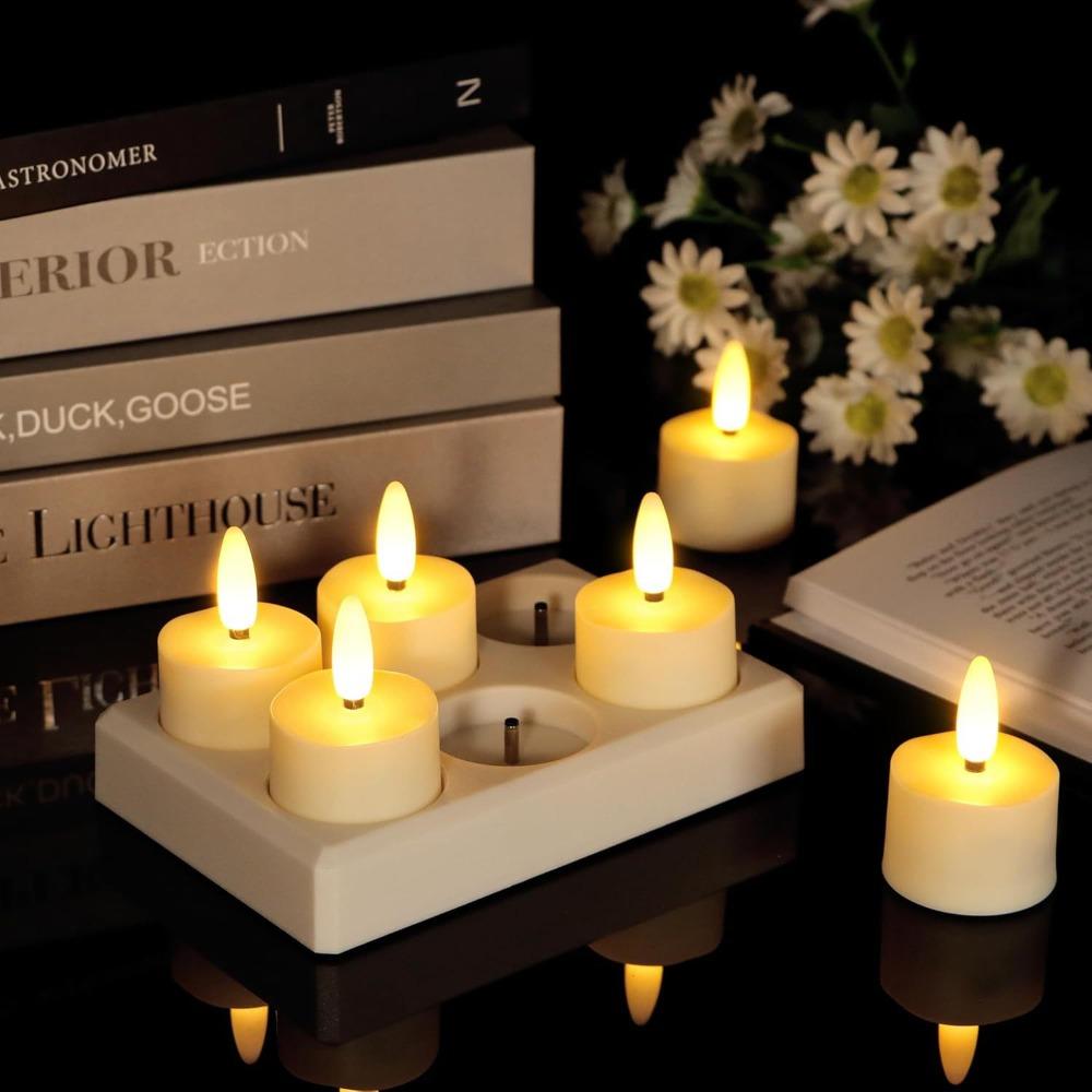4/6/8/12 PCS Flameless Christmas LED Candle Light Remote Control Electronic Candle  New Year