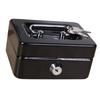 Cash Box with Money Tray Metal Storage Safe Lock Box Mini Locking Cash Box Money Saving Organizer