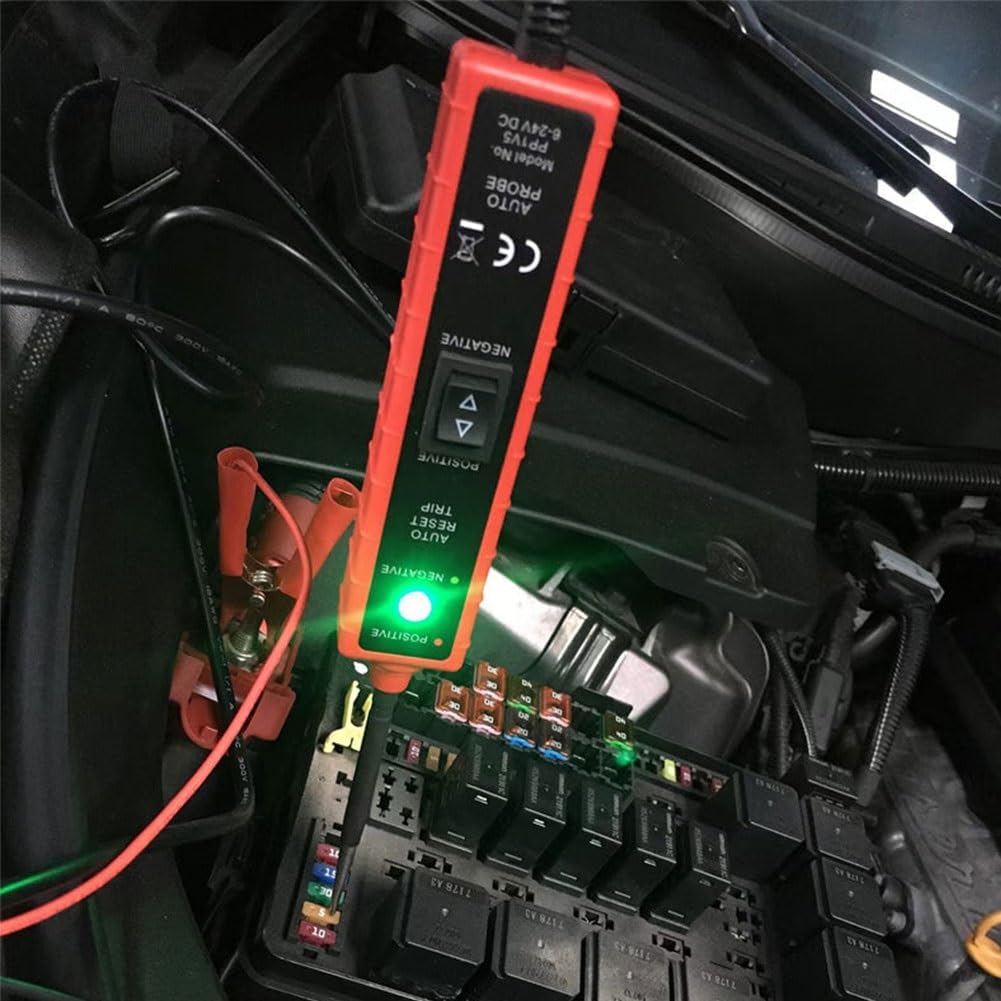 Car Electric Circuit Tester, 6-24v DC Automotive Electrical System Tester, Power Circuit Probe Tester, DC Test Light Automotive Short Circuit Finder