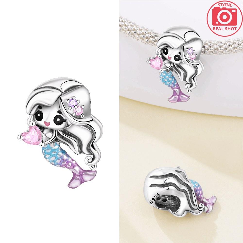 

Little Mermaid Beads Charm Fit Silver Plated Original Bracelet for Jewelry Making
