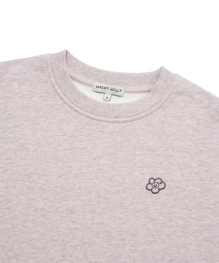 WACKY WILLY Women'S Lily Wappen Crop Sweatshirt Pink