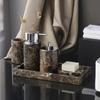 1 Stück Natürlicher Marmor Badezimmerzubehör Luxuriöser Seifenspender Seifenschale Aromatherapie-Diffusor Taschentuchbox Toilettenbürste