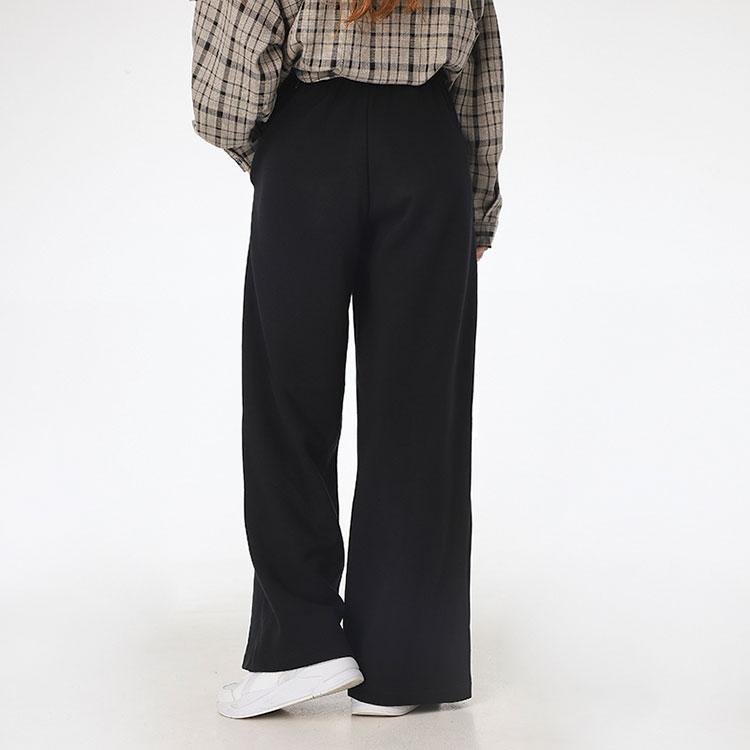 Nike Sportswear Trend Solid High-Waisted Wide-Leg Fleece Sports Pants Women Pants Black CU6157-010