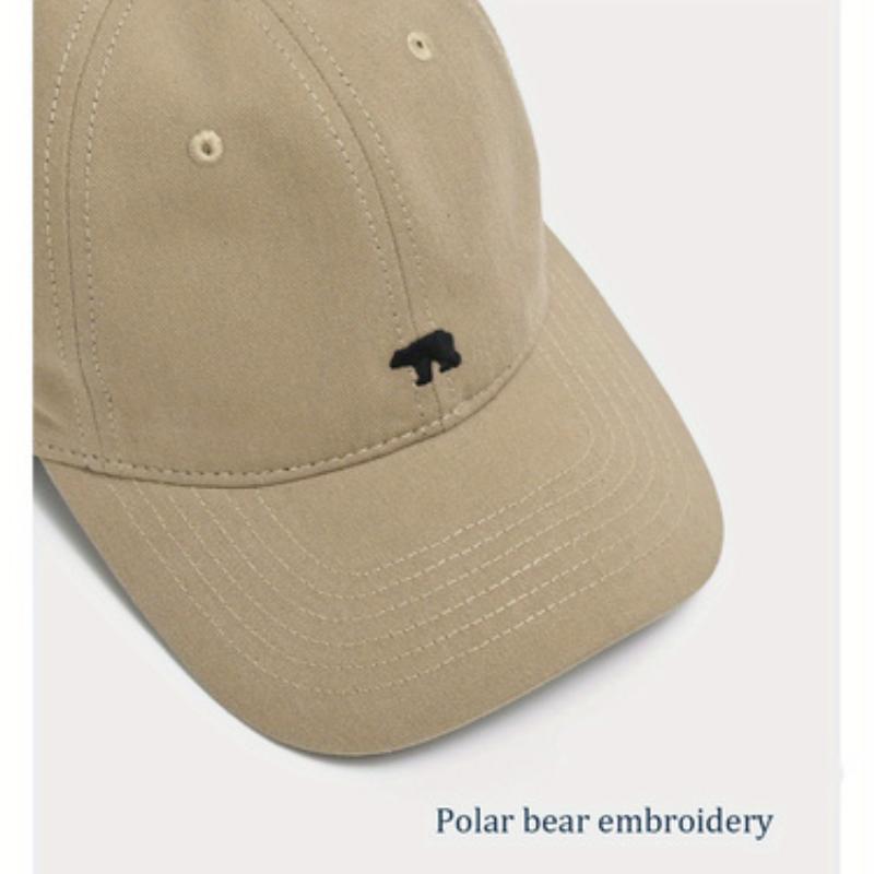 Stylish Bear Embroidered Baseball Cap Sun Protective Breathable Adjustable Ideal Casual Hat Men Women Unisex Baseball Cap