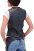 Classic Black Women 100% Real Lambskin Leather Button Waistcoat Western Vest Coat