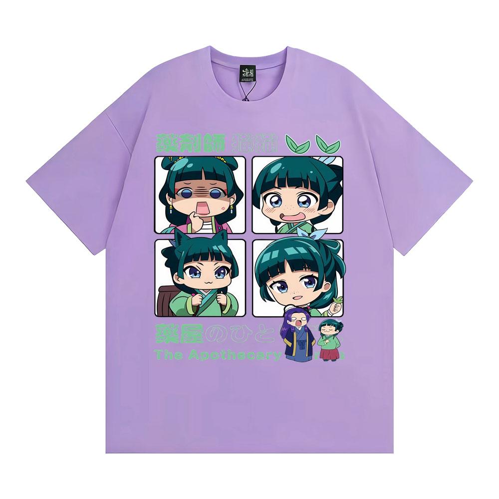 Manga The Apothecary Diaries Graphic T Shirt Unisex Fashion Cute Short Sleeve Japanese Anime T-shirts Women Cotton Loose T-shirt
