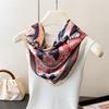 2026 New Neckerchief Female Luxury Square Scarf for Women Shawl Satin Hijab Fashion Wraps Hair Bands Ribbon Headband Bandann