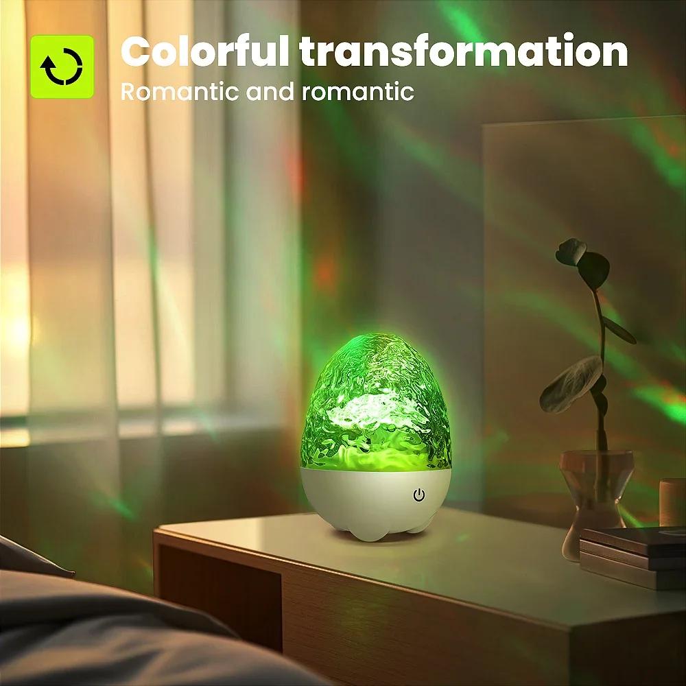 13-Color Rotating Dinosaur Egg Night Light USB Rechargeable Projector with Touch & Remote for Kids Bedroom Party Decoration