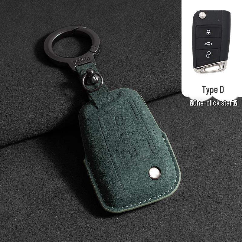 Volkswagen Suede Key Case: Fits Touron, Tayron, Tiguan L, Sagitar, Lamando L, Magotan, CC, ID4 - Full Coverage.