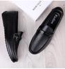 Men's Cross-Border Slip-On Leather Driving Moccasins - Casual Low-Top, Large Size Cowhide Shoes for Spring and Autumn