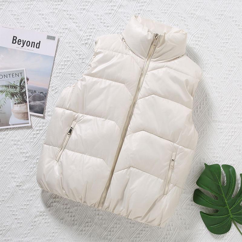 2025 spring and autumn cotton vest women s short Korean version autumn and winter women s vest vest women s jacket XL белый