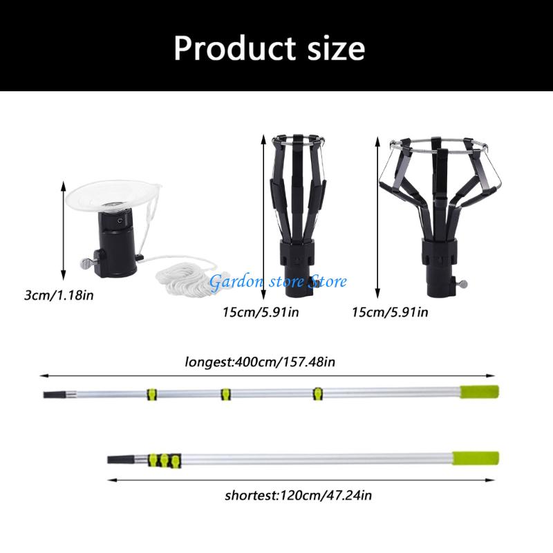 B0KB Ergonomic Handle Plan Light Bulb Changer Extendable Post For Comfortable Action In Hard To Reach Districts