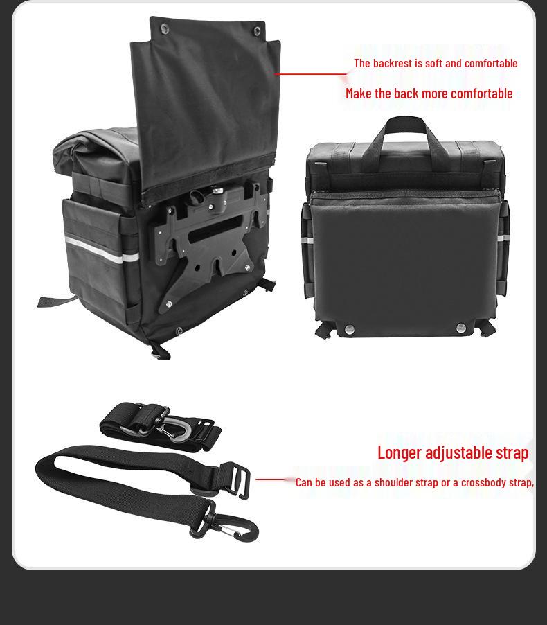 Wu Ji CU530 Quick Release Waterproof Motorcycle Saddlebags - Touring Panniers Accessories