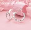 925 Sterling Silver Exquisite Cross-Twisted Pattern Stud Earrings for Women, Fashionable Wedding Party Gift Jewelry