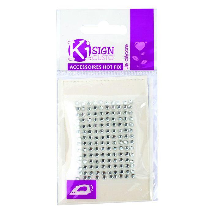 Strass thermocollant tissu Ø 3mm Cristal 140 pièces