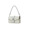 Michael Kors Greenwich Solid Silver Letter Logo Logo Flip Hardware Buckle Saffiano Leather Envelope Bag Shoulder Bag Medium Women's White