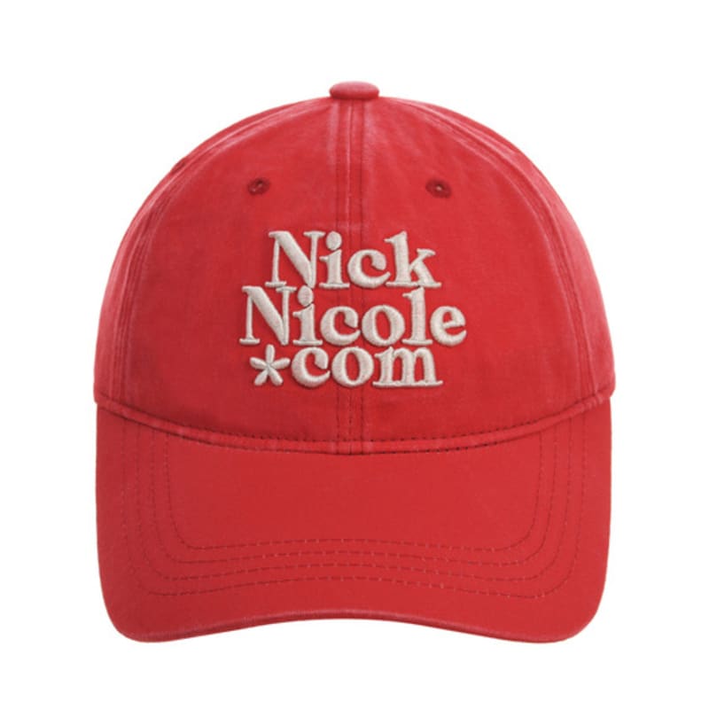 

NICK&NICOLE NN DOTCOM SIGNATURE BALL cap_VINTAGE RED FREE