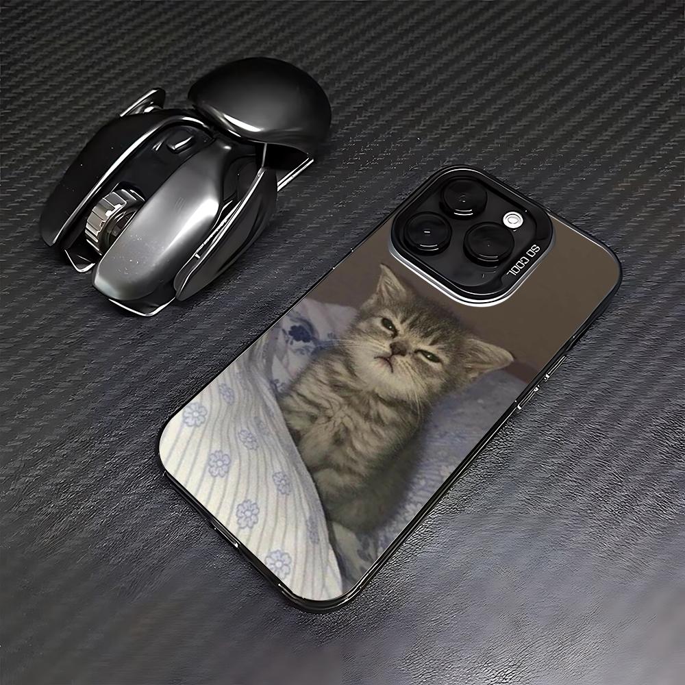Cute Funny Cat Meme Phone Case for Xiaomi Redmi Note 7 8 9 9S 10 11 12 13 14 15 Pro Plus 4G 5G Anti Fall Matte Back Cover