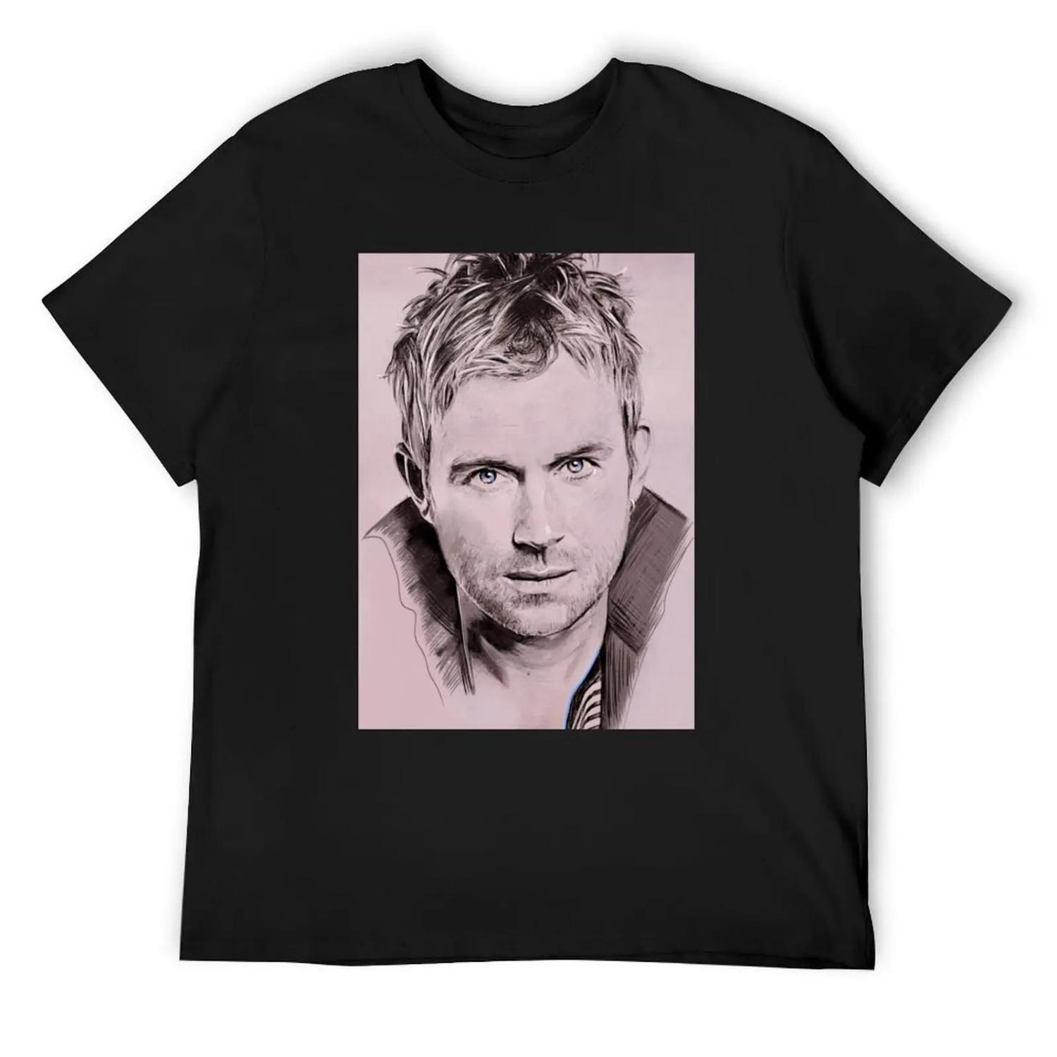 Damon Albarn T-Shirt tops luxury t-shirt valentines boutique clothes T-shirts oversize men t shirts S