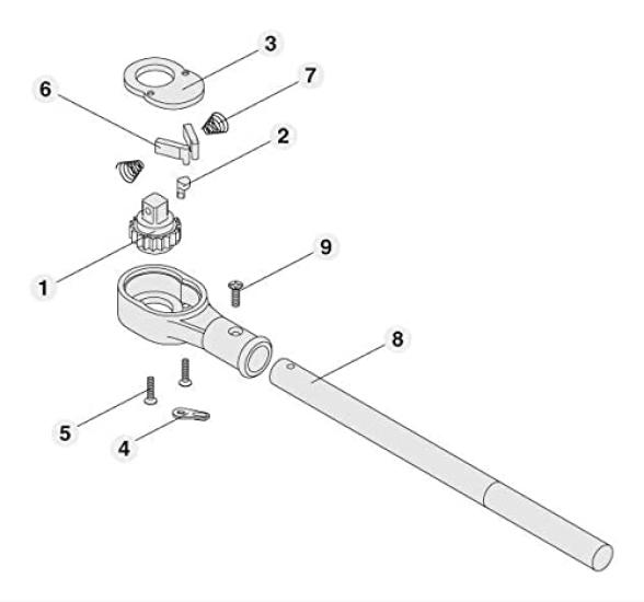 TONE Ratchet Handle Repair Kit Drive RK-471N, 19.0mm (3/4")