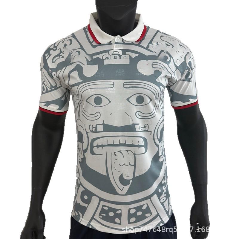 1998 Mexico Away Retro Football Jersey M светло-серый