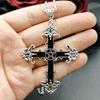 Indie Gothic Emaille Invertiertes Umgekehrtes Kreuz Anhänger Halskette Vintage Gothic Satanisch Heidnisch Wicca Druide Okkult Schmuck