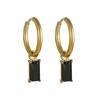 2023 Trendy 18K Titanium Steel Zircon Colorful Ear Hoops - European & American Design Women's Earrings