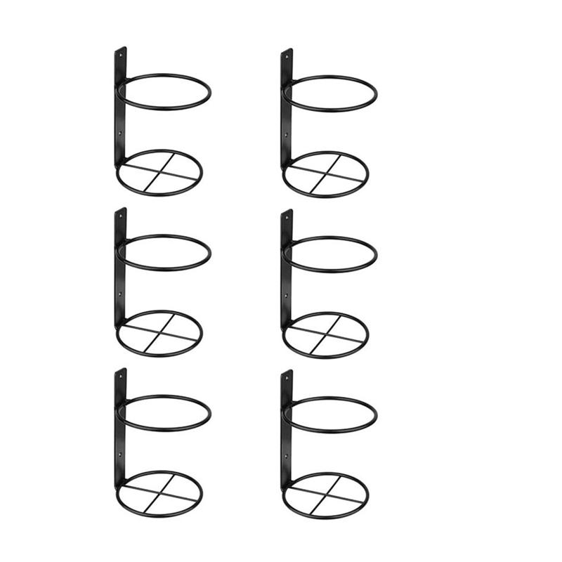 M-Modern-Wine Wall Holder, 6 Pack Wall Mounted Wine Rack, Metal Wine Bottle Display Holder For Wine Storage Wall Wine Theme Deco