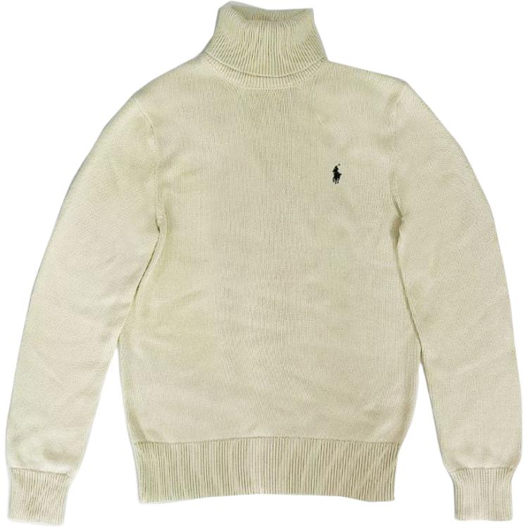 Polo Ralph Lauren FW25 Cotton Logo Embroidered High Neck Long Sleeve Knit Sweater Men Sweater 710857915-008