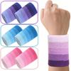 2pc Colorful Compression Wristbands,Absorbing Sweatbands,Elastic and Soft,Terry Cloth Comfortable for Men and Women  for Running