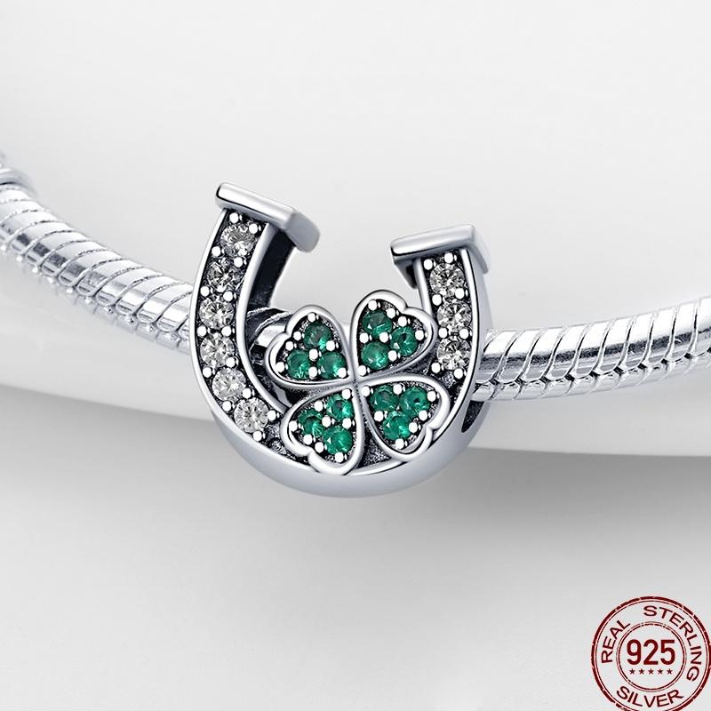 Copper Jewelry Pendant Early Spring Four Leaf Clover Flower Charm Fit Pan Beads Jewelry Birthday Diy Gift Fine Jewelry