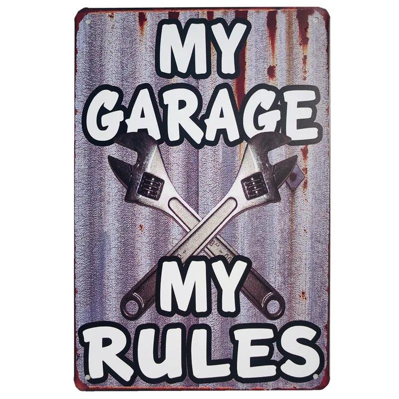 Retro Metal Tin Signs Vintage Decor Area 51 Plaque Garage Warning Danger Wall Plates Cafe Bar Decor Room Decoration