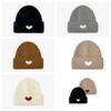 Woolen Love Skullies Beanies Solid Color Heart Knitted Hat Soft   Women