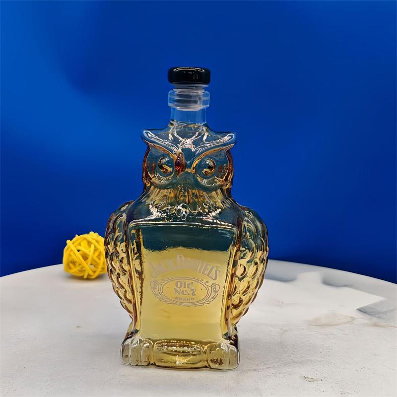 Funny French Bulldog Whiskey Bottle Owl whisky bottle