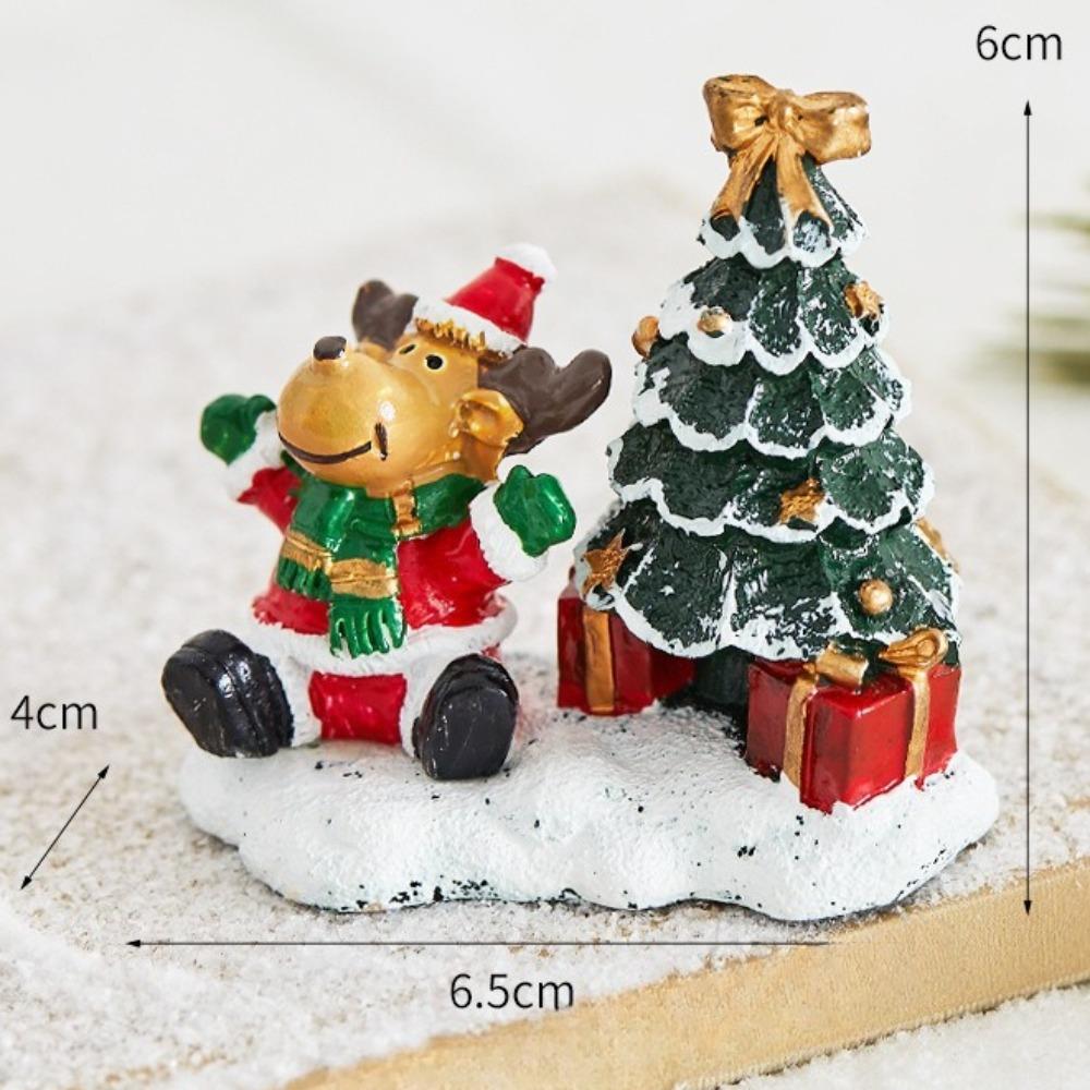 Christmas Decorations Reindeer Snow House Christmas Tree Pendants New  Party Gifts Christmas Atmosphere Desktop Decorations