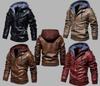 Men's Hooded PU Leather Jacket & Coat Set - Autumn/Winter 2026