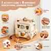 Montessori Wooden Children Toys Busy Toys Educational Games Bus 5 In 1 Busy Box Toys Montessori Baby Toys 0 12 Months Gifts Kids