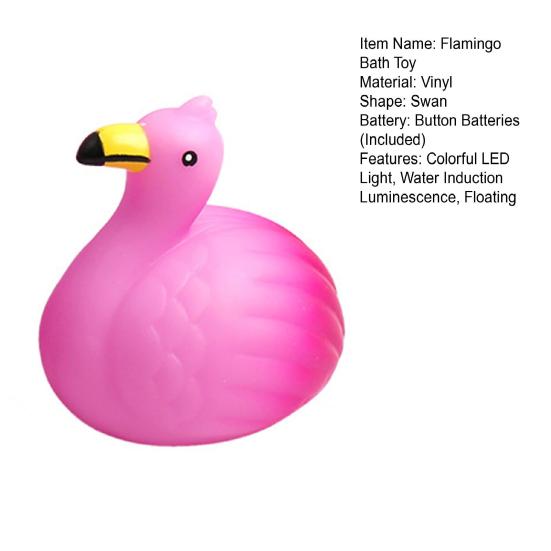 Jucărie de baie pentru copii Flamingo Lumini colorate Lumină LED Plutitoare în siguranță Companion Impermeabil Copii Jucărie de baie pentru copii Cadouri pentru copii