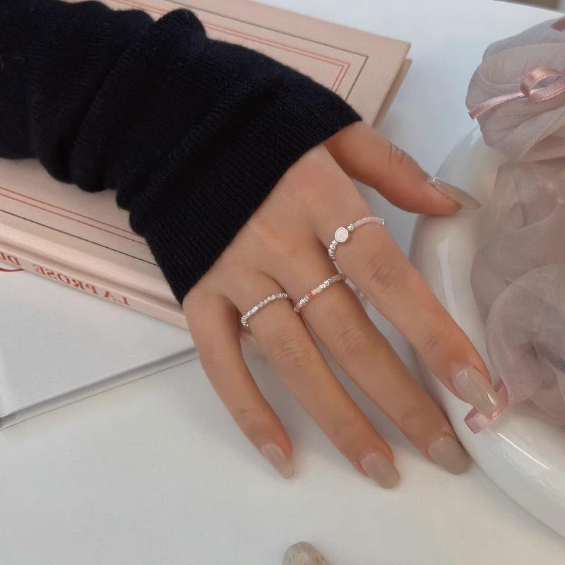 Beautiful Smiley Face Bead Adjustable Ring For Women Copper Fashion Jewelry