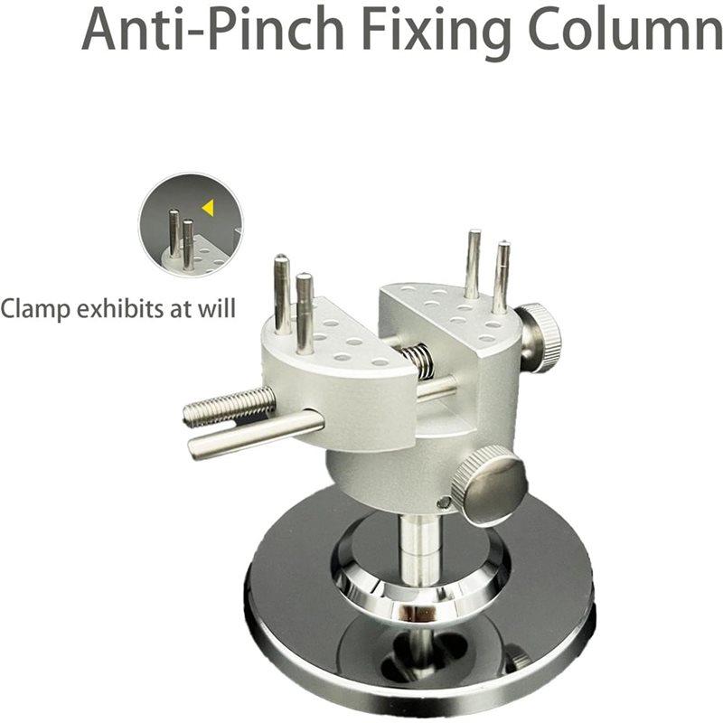 A03F-Mini Hobby Vise CNC Aluminum Alloy 50Mm Clamping Width 360° Swivel Adjustable Pin Vise