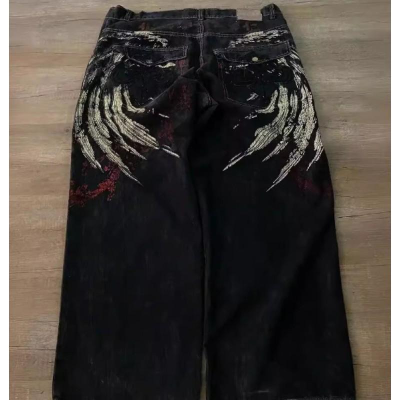 Mens Y2K Streetwear Baggy Denim Jeans