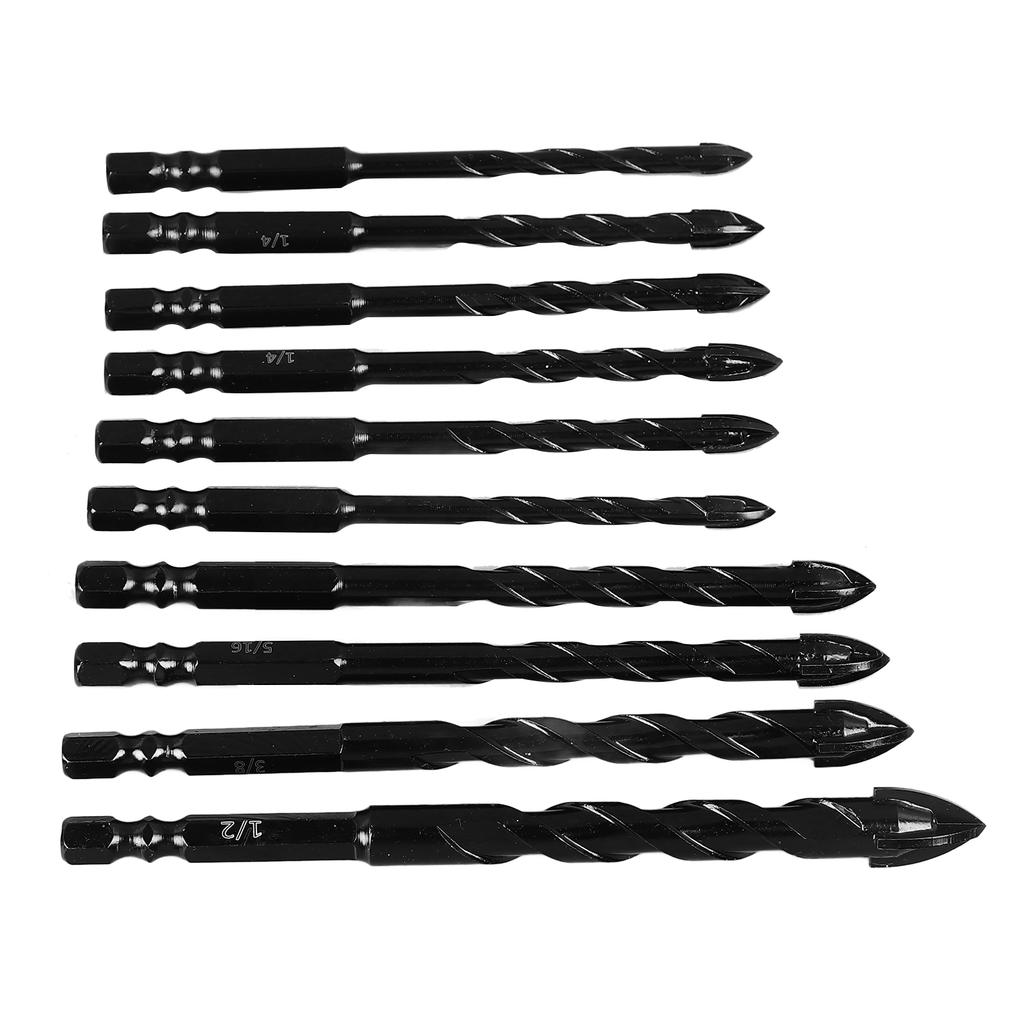 10 Stück Betonbohrer 1/4 Zoll Sechskantschaft Nass Trocken Bohren Diamantbohrer für Keramikfliesen Holz