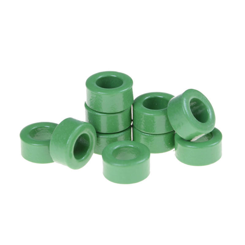 10 ks Indukční cívky Zelené toroidní feritové jádra Proti rušení 10 mm*6 mm*5 mm
