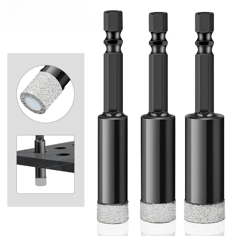 Sets Diamond Angle Grinder Bit Tile Cutter Hole Saw Tools Hexagonal Shank Diamond Drill Bit Dry Vacuum Brazed Drilling Core Bits