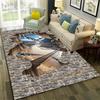 3D Illusion Vision Hallucination HD Carpet Rug for Home Living Room Bedroom Sofa Doormat Decor,Child Area Rug Non-slip Floor Mat