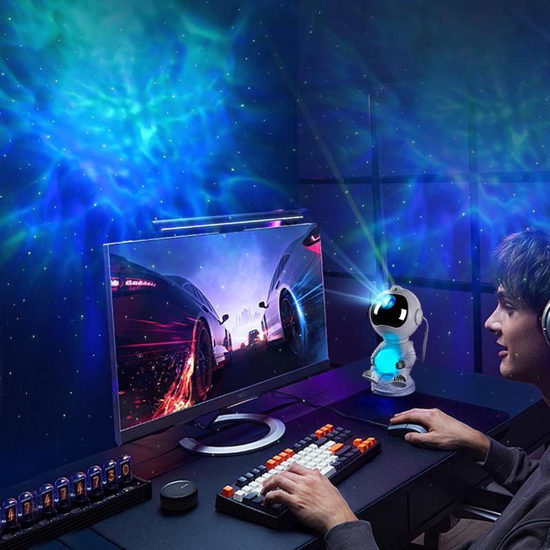 Remote Control Astronaut Projector: Starry Sky Night Light with USB Base