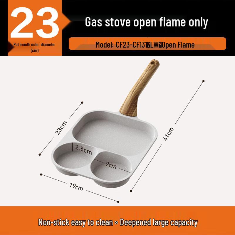 JOYOUNG 23cm 3-Hole Non-Stick Breakfast Pan